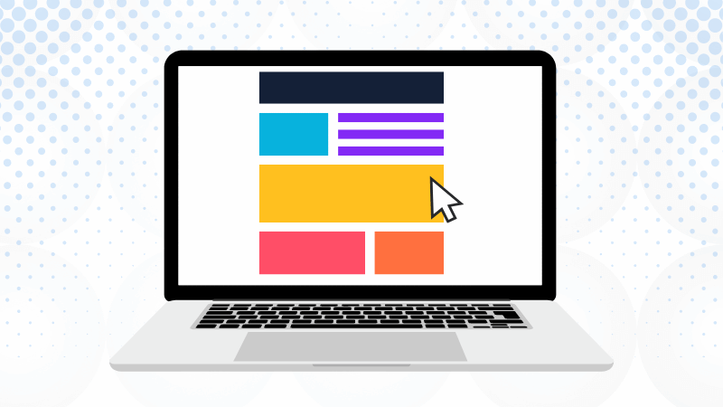Laptop with visually balanced graphic layout | Design basics for real estate agents