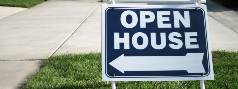 Open house sign