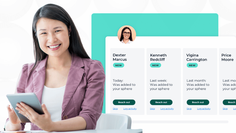 Woman on iPad looking at her CRM Software for Real Estate Agents