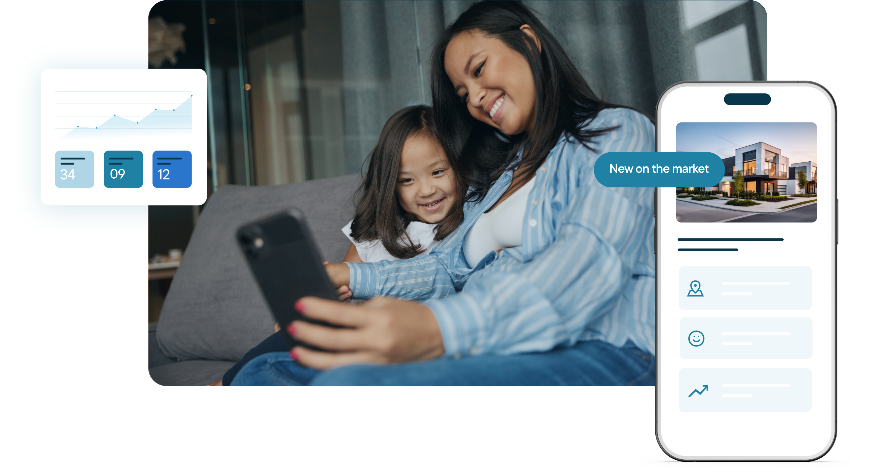 Mobile real estate marketing with listing preview and engagement tracking