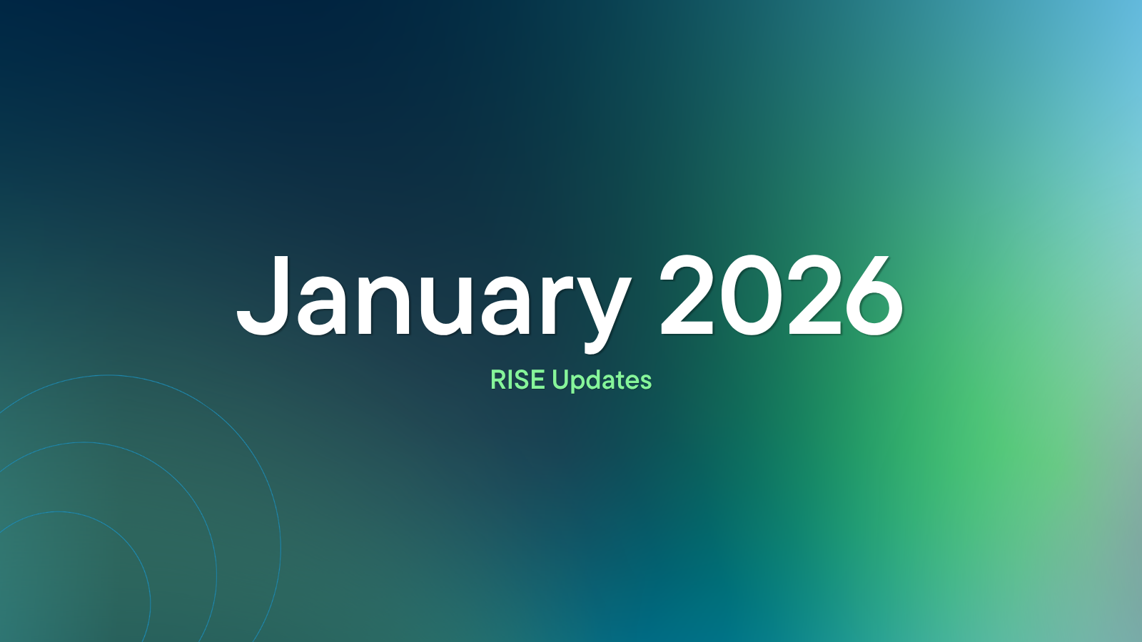 January 2026 RISE product release notes