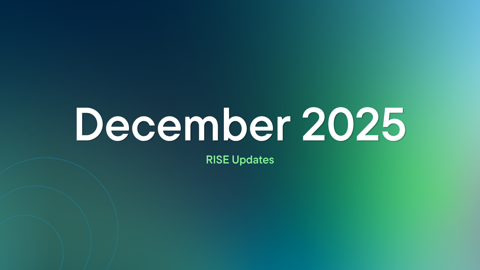 December product release notes RISE