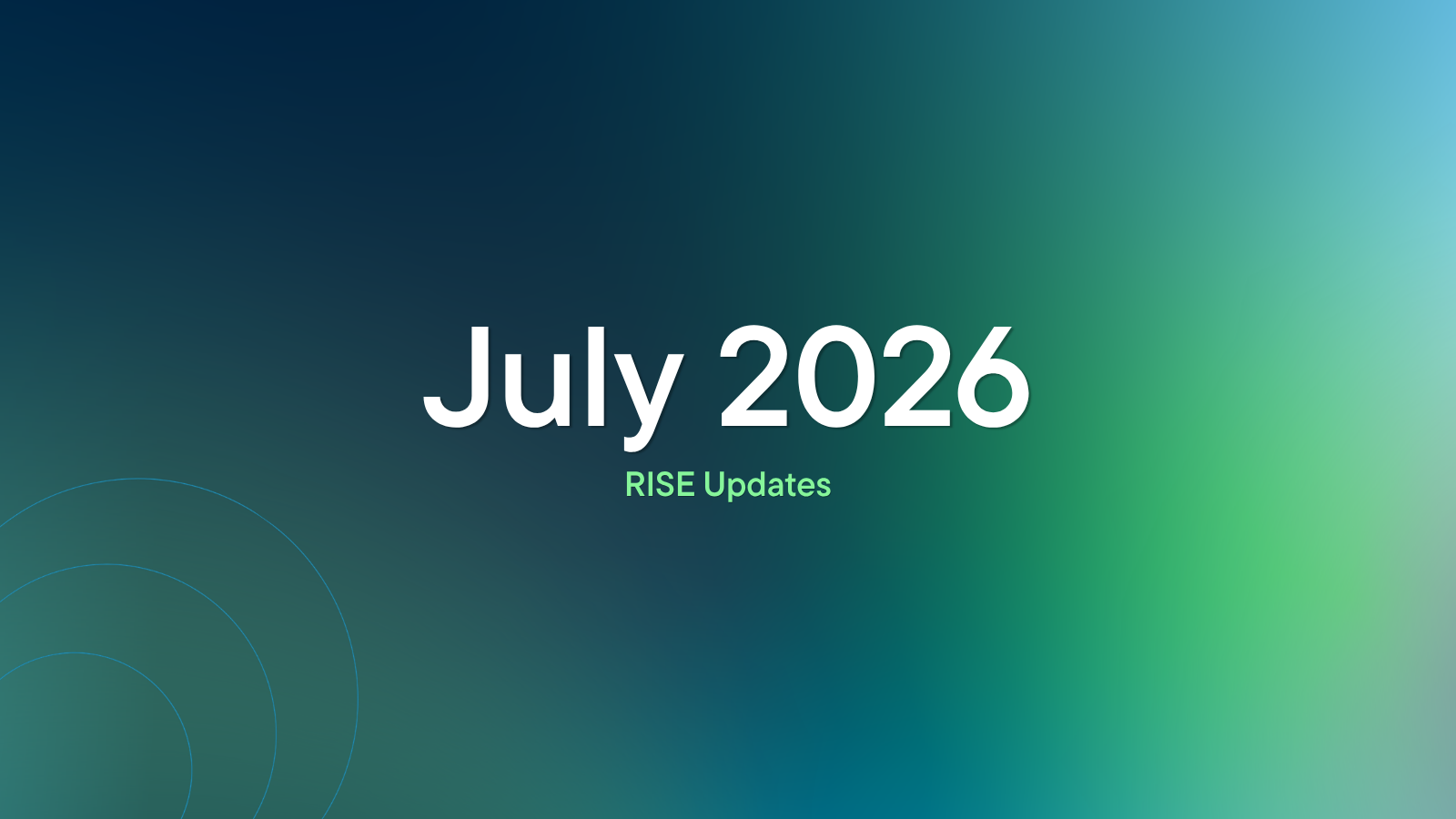 July 2025 Product Update